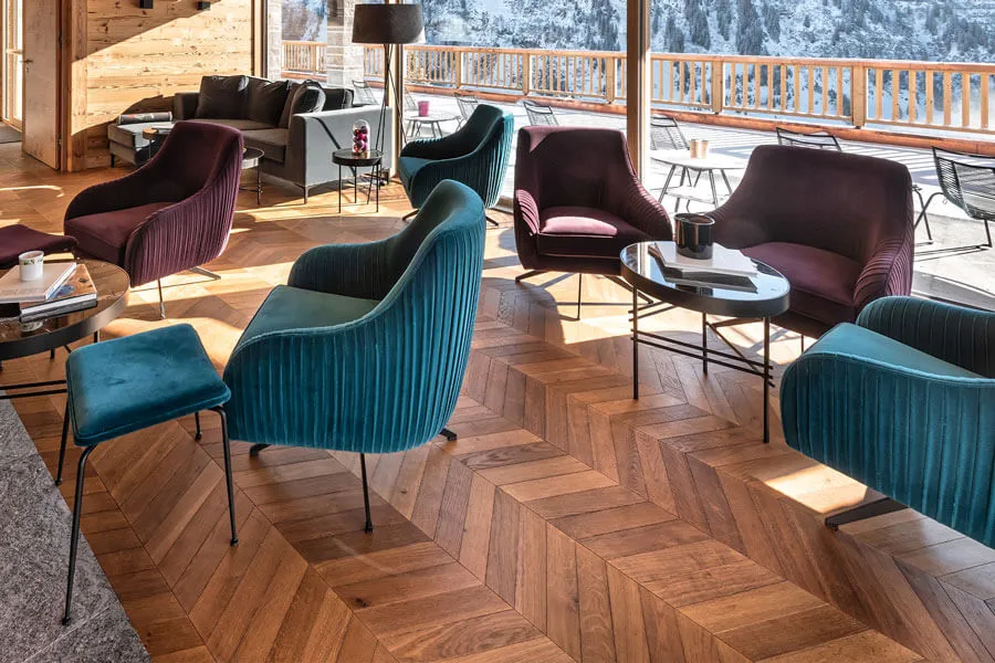 Chevron kouřový NATUR